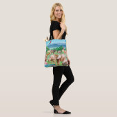 Wilde Tiere Afrikas im Hintergrund Tasche (Am Model)