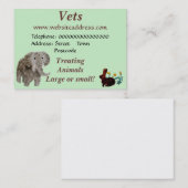 Wilde Tiere Art Visitenkarte (Vorne/Hinten)