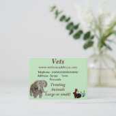 Wilde Tiere Art Visitenkarte (Stehend Vorderseite)