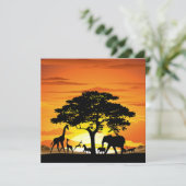 Wilde Tiere auf der afrikanischen Savanna Sunset (Stehend Vorderseite)