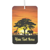 Wilde Tiere auf der afrikanischen Savanna Sunset Autolufterfrischer (Vorderseite)