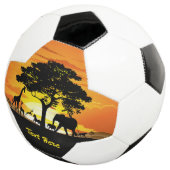 Wilde Tiere auf der afrikanischen Savanna Sunset Fußball (Dreiviertel)