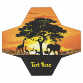 Wilde Tiere auf der afrikanischen Savanna Sunset Fußball (Flach)