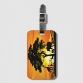 Wilde Tiere auf der afrikanischen Savanna Sunset Gepäckanhänger (Vorderseite Vertikal)