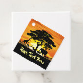 Wilde Tiere auf der afrikanischen Savanna Sunset Geschenkanhänger (Beispiel)