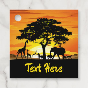 Wilde Tiere auf der afrikanischen Savanna Sunset Geschenkanhänger