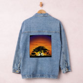 Wilde Tiere auf der afrikanischen Savanna Sunset Jeansjacke (Hangar)