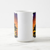 Wilde Tiere auf der afrikanischen Savanna Sunset Kaffeetasse (Mittel)