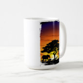 Wilde Tiere auf der afrikanischen Savanna Sunset Kaffeetasse (VorderseiteRechts)