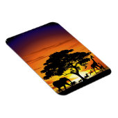 Wilde Tiere auf der afrikanischen Savanna Sunset Magnet (Rechte Seite)