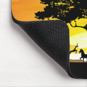 Wilde Tiere auf der afrikanischen Savanna Sunset Mousepad (Ecke)