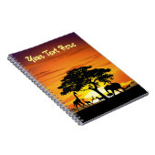 Wilde Tiere auf der afrikanischen Savanna Sunset Notizblock (Rechte Seite)