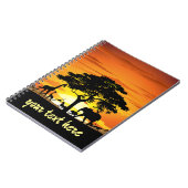 Wilde Tiere auf der afrikanischen Savanna Sunset Notizblock (Linke Seite)