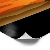 Wilde Tiere auf der afrikanischen Savanna Sunset Poster (Ecke)