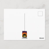 Wilde Tiere auf der afrikanischen Savanna Sunset Postkarte (Rückseite)