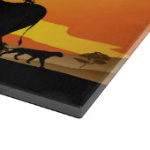 Wilde Tiere auf der afrikanischen Savanna Sunset Schneidebrett (Ecke)