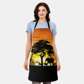 Wilde Tiere auf der afrikanischen Savanna Sunset Schürze (Getragen)
