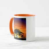 Wilde Tiere auf der afrikanischen Savanna Sunset Tasse (Vorderseite Links)