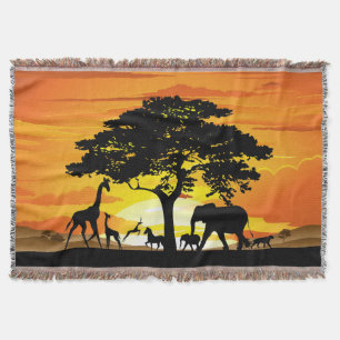 Wilde Tiere auf der afrikanischen Savanne bei Sonn Decke
