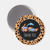 Wilde Tiere auf einer exotischen Geparden Print Vi Magnet (Vorderseite/Rückseite)