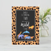 Wilde Tiere auf exotischen Geparden Print Birthday Einladung (Stehend Vorderseite)
