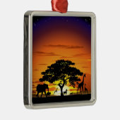 Wilde Tiere auf Savannah Sunset Ornament (Rechts)