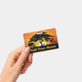 Wilde Tiere auf Savannah Sunset Wristlets Ausweis (Handheld)