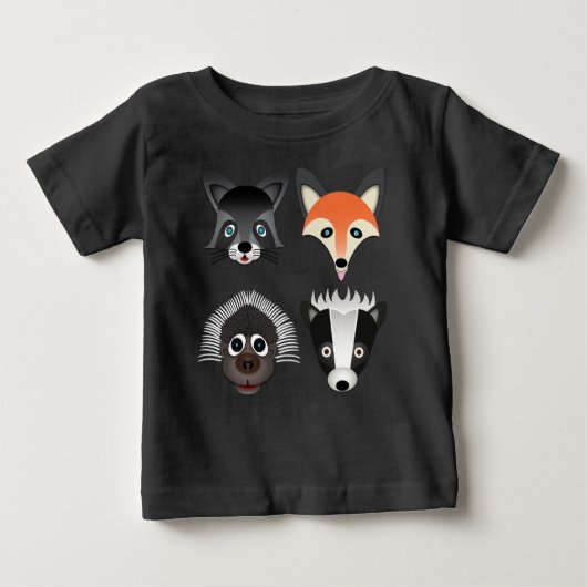 Wilde Tiere - Baby Fine Jersey T - Shirt (Vorderseite)