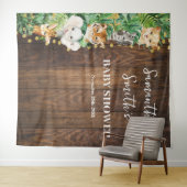 Wilde Tiere Begrüßung Kinderdusche Rustikale Safar Wandteppich (Beispiel (Horizontal))