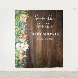 Wilde Tiere Begrüßung Kinderdusche Rustikale Safar Wandteppich