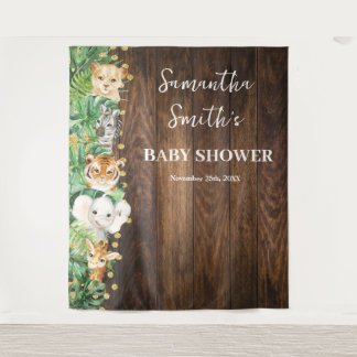 Wilde Tiere Begrüßung Kinderdusche Rustikale Safar Wandteppich