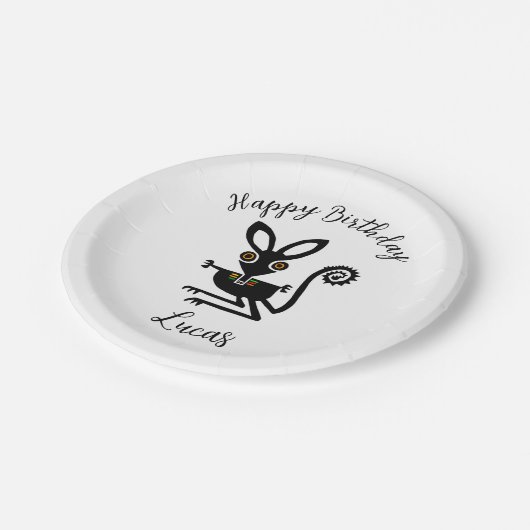 Wilde Tiere - BILBY - Aussie wild lebende Tiere - Pappteller (Schrägansicht)