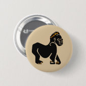 Wilde Tiere - Coole GORILLA - reifen - Primat Button (Vorne & Hinten)