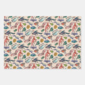 Wilde Tiere, das Set des Packpapiers Geschenkpapier Set (Vorderseite 2)