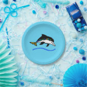 Wilde Tiere - DOLPHIN - Natur - Blaues Party Pappteller (Party)