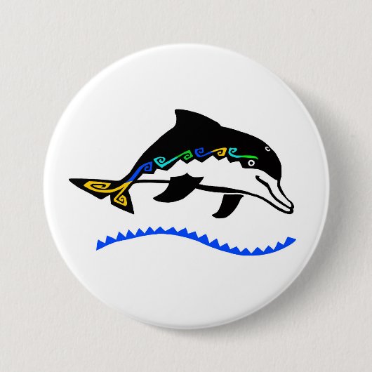 Wilde Tiere - DOLPHIN - Ozean - wild lebende Tiere Button (Vorderseite)