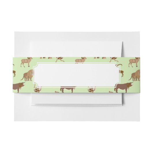 Wilde Tiere Einladungsbanderole (Vorderseite Beispiel)