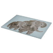 Wilde Tiere Elefantenkunst Schneidebrett (Ecke)