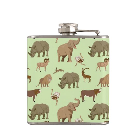 Wilde Tiere Flachmann (Rückseite)