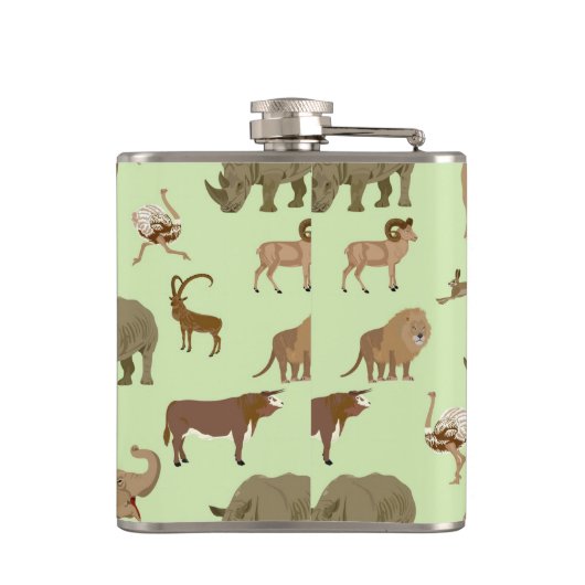 Wilde Tiere Flachmann (Rückseite)