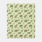 Wilde Tiere Fleecedecke (Vorderseite)