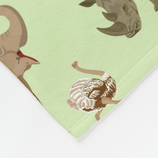 Wilde Tiere Fleecedecke (Ecke)