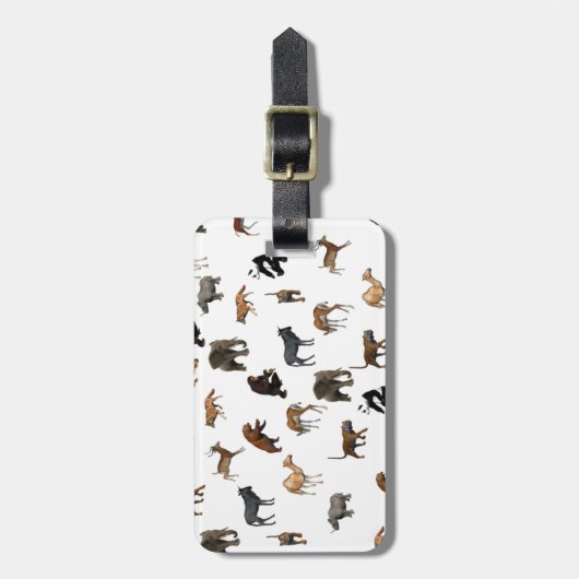 Wilde Tiere Gepäckanhänger (Vorderseite vertikal)