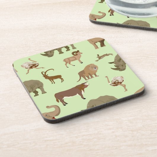 Wilde Tiere Getränkeuntersetzer (Linke Seite)