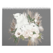 Wilde Tiere Graue Flora Winter Wasserfarbe Kalender (Titelbild)