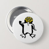 Wilde Tiere - Happy PENGUIN - wild lebende Tiere Button (Vorne & Hinten)