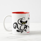 Wilde Tiere I Liebe AYE-AYES - Weite Tierwelt - Zweifarbige Tasse (Links)