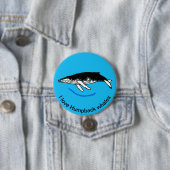 Wilde Tiere - I Liebe Humpback WHALES - blau Button (Beispiel)