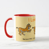 Wilde Tiere - I Liebe LYNXES - Natur - Gelb Tasse (Links)