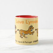 Wilde Tiere - I Liebe LYNXES - Natur - Gelb Tasse (Zentrum)